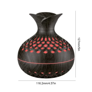 Wood Grain Flower Humidifier Aromatherapy Diffuser